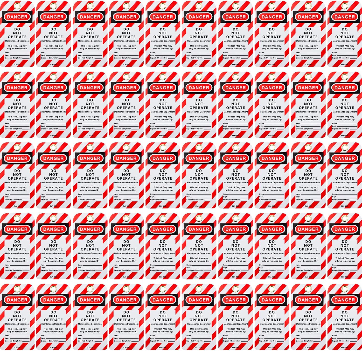 SAFBY Lockout Tagout Tags, 5.7"x2.9", OSHA Compliant, Loto Lock Out Tag Out 100 Pack (100 pcs)