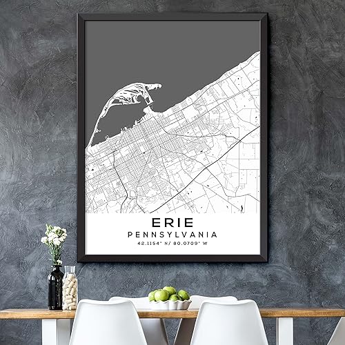 Miniatura 5 de Mapa de Erie, Pensilvania, Light 2 (12x16)