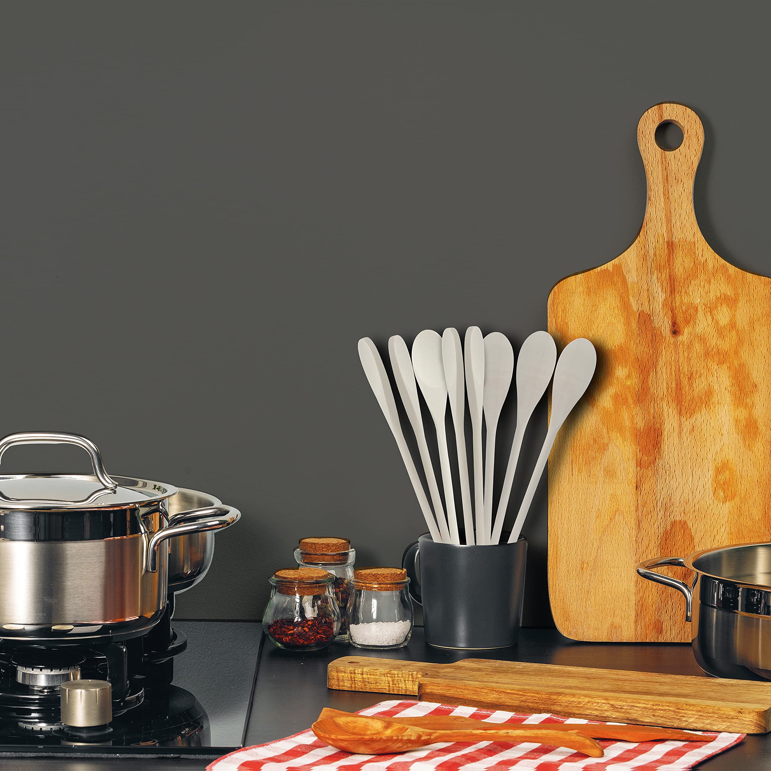 Mr. Woodware Set 24 Cucchiai Di Legno Da 30 Cm - Utensili Da Cucina In Faggio Per Cucinare E Artigianato - 2