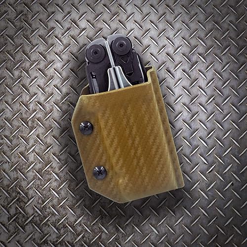 Miniatura 5 de Clip & Carry Kydex - Funda multiherramienta para cuero contra sobretensiones, fabricada en Estados Unidos (multiherramienta no incluida) EDC Multi