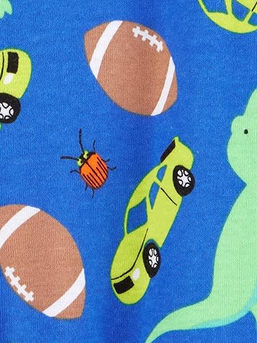 Miniatura 5 de Simple Joys by Carter's - Pijama de algodón con pies ajustados para bebés varones, paquete de 3 unidades