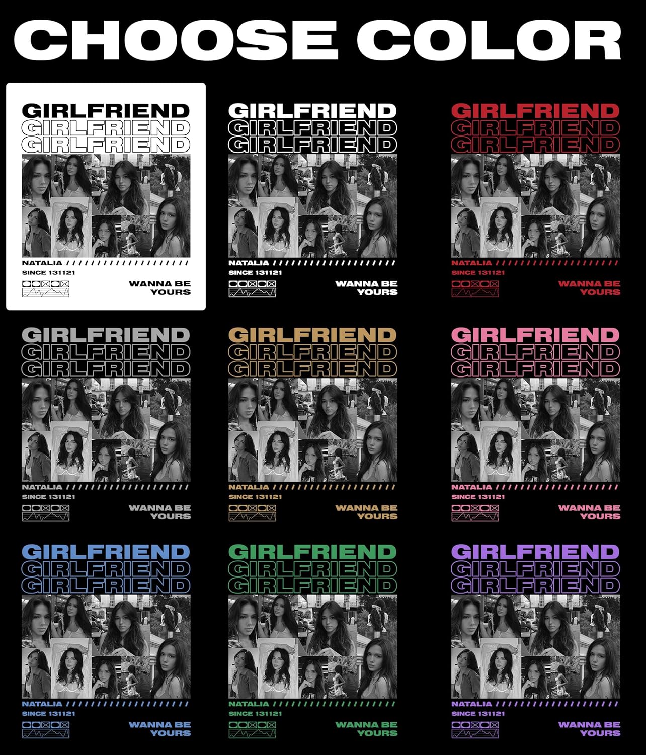 DILYPOD Custom Shirt with Name and Photo, Personalized Vintage Bootleg Rap Tee, Custom Graphic Boyfriend Girlfriend T-Shirt - BF GF Husband Wife Couple Gifts for Anniversary, Valentine’s Day, Birthday - Image 4