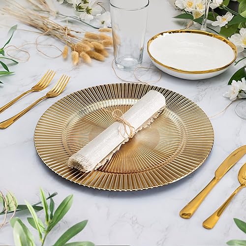 Miniatura 3 de American Atelier Plato de carga grande de 13 pulgadas decorativo de polímero de alta calidad para el hogar y comedor profesional perfecto para