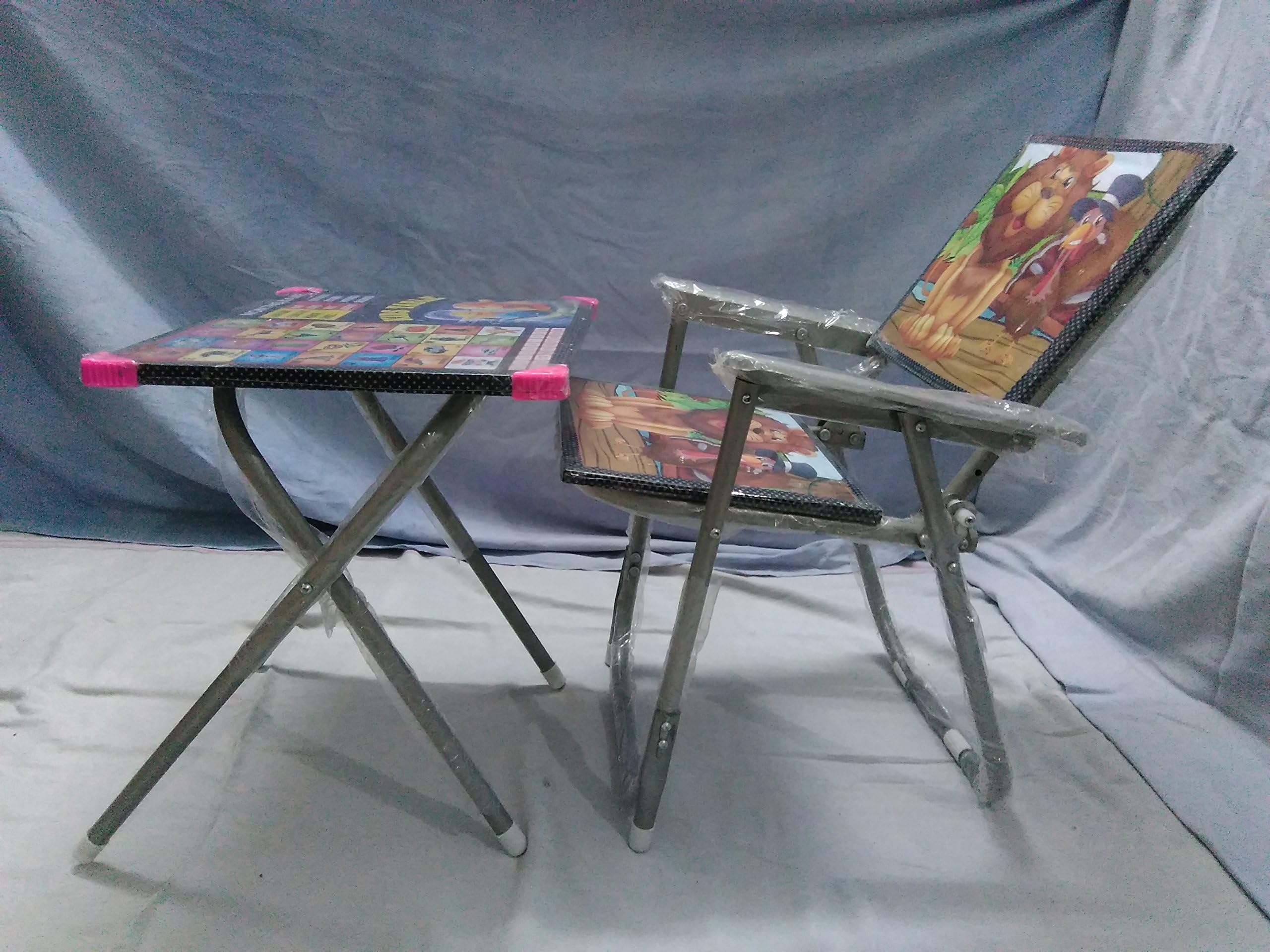 SR Product Baby Boy's and Baby Girl's Portable Multipurpose Table Chair Set (Multicolour)