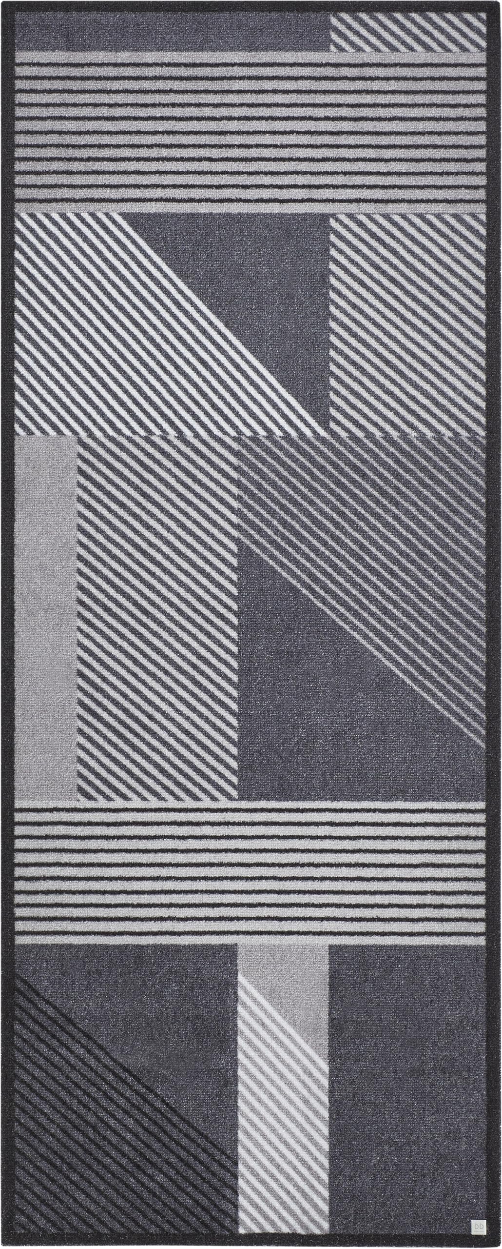 Barbara Becker Doormat Sense Dirt Trapper Mat Washable for Entrance Area Apartment Door Mat Anthracite 67 x 170 cm