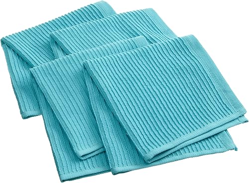 Miniatura 1 de Now Designs Ripple - Juego de 4 paños de cocina color azul bali