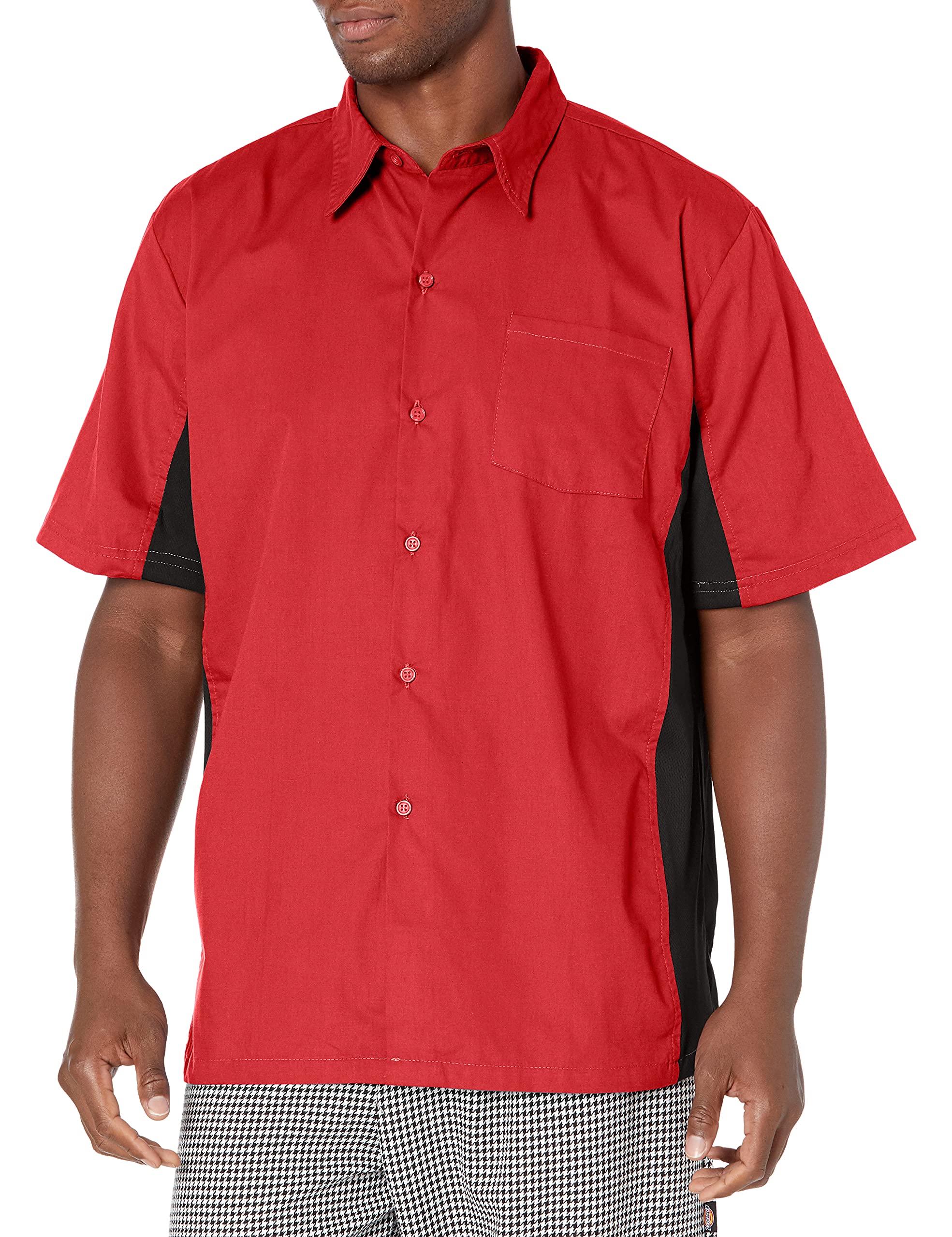 Chef Code Men's Utility Work Shirt with Button Front and Vent Side Panels