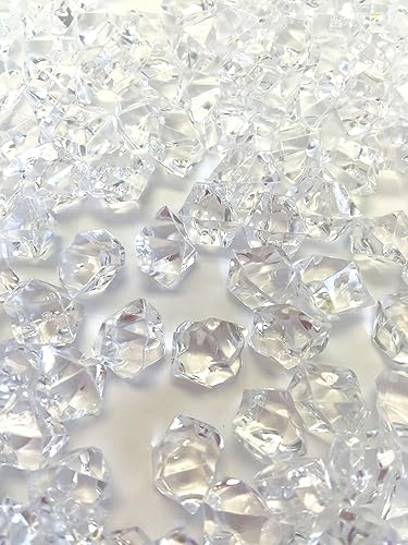 Crystal Acrílico Ice Rock Jarrón Gems o mesa Scatters 8libras, transparente o de colores