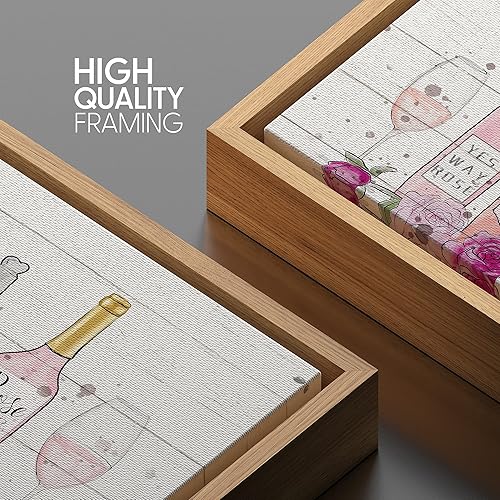 Miniatura 4 de SIGNLEADER Lienzo enmarcado para pared, botellas de champán con vasos, celebraciones y vacaciones, ilustraciones de vino, arte moderno, glamuroso,