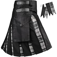 Hybrid Utility Kilts for Men Scottish Traditional Kilt with Flashes