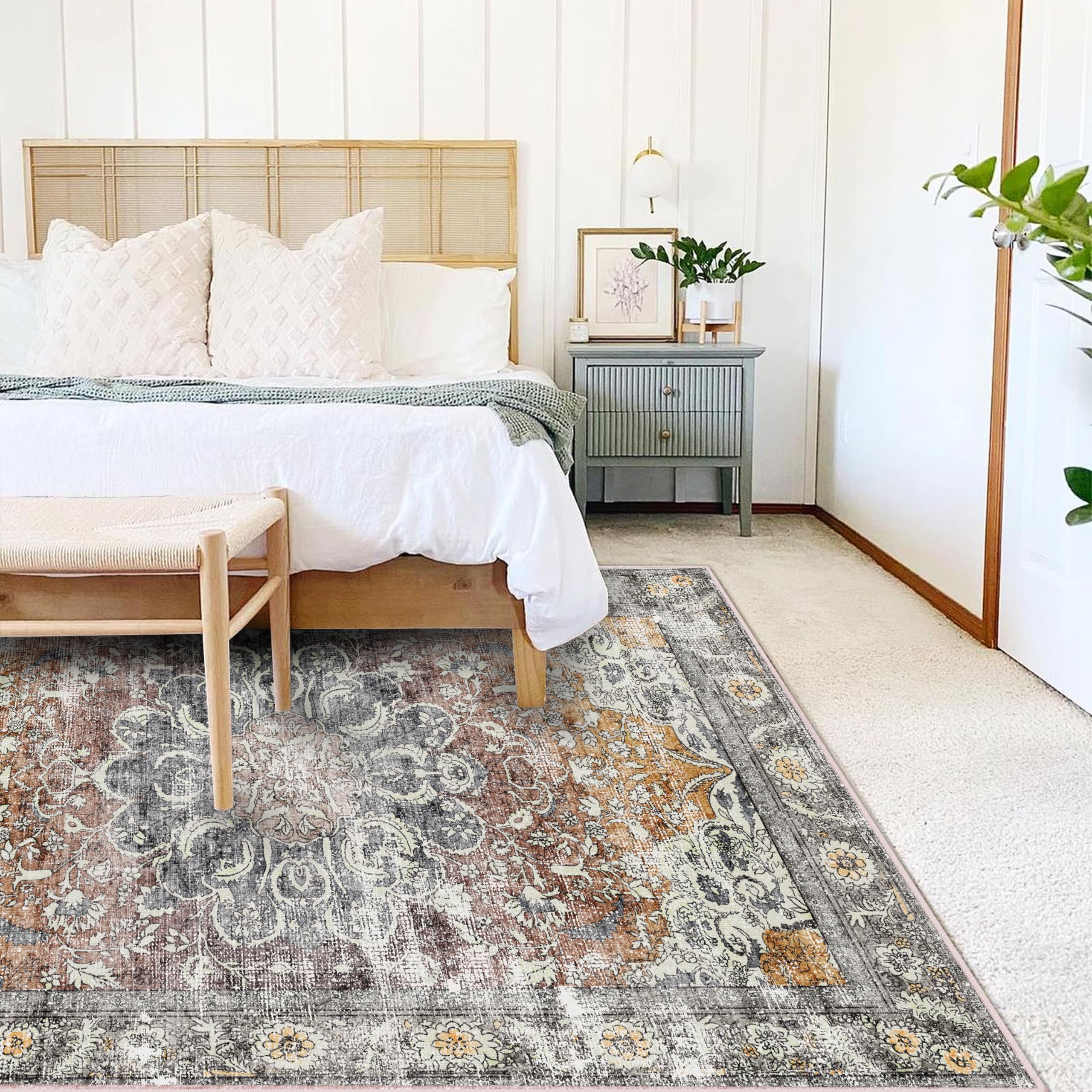 Used USA vintage Rug Mat インテリア 91dbqe99pTL._AC_UF350,