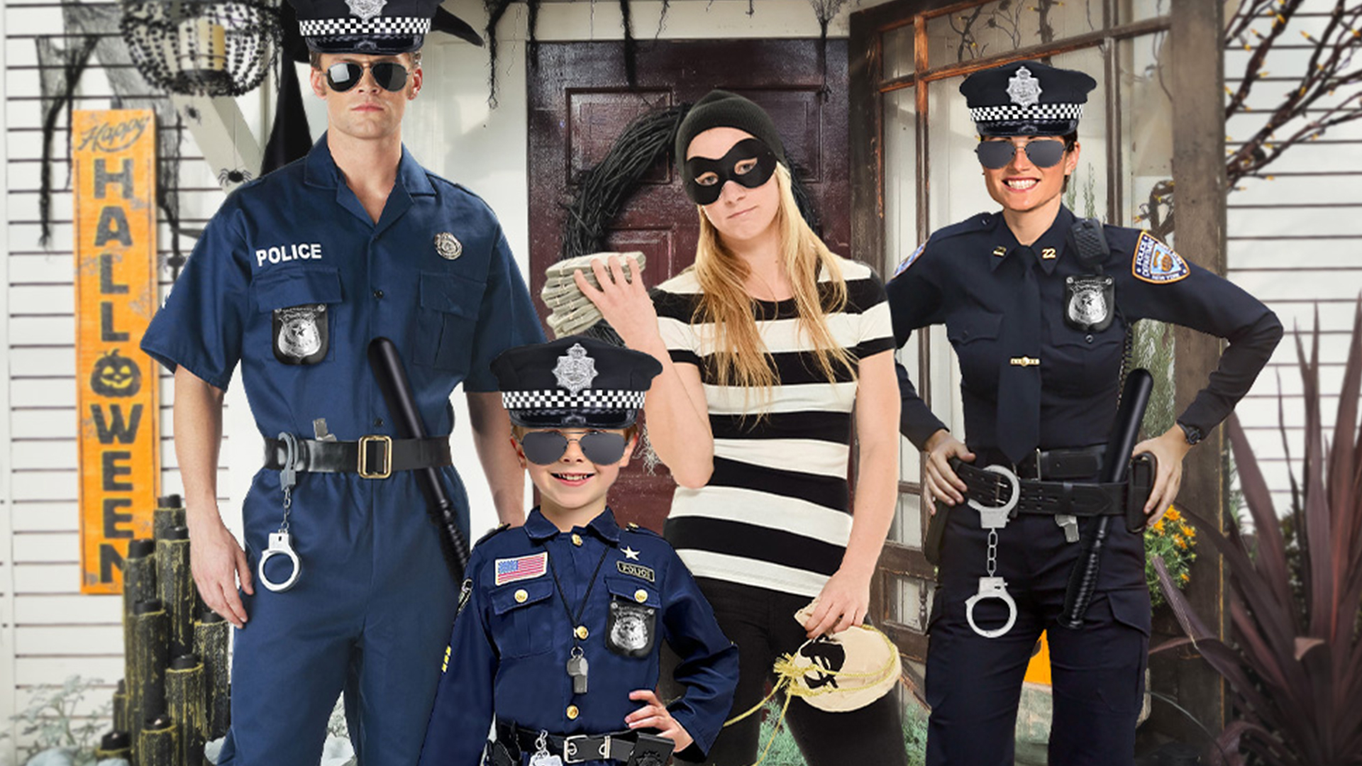 Costume Poliziotto Bambino - Set Completo Con Cappello, Manette, Occhiali E Pistola - Foto 2