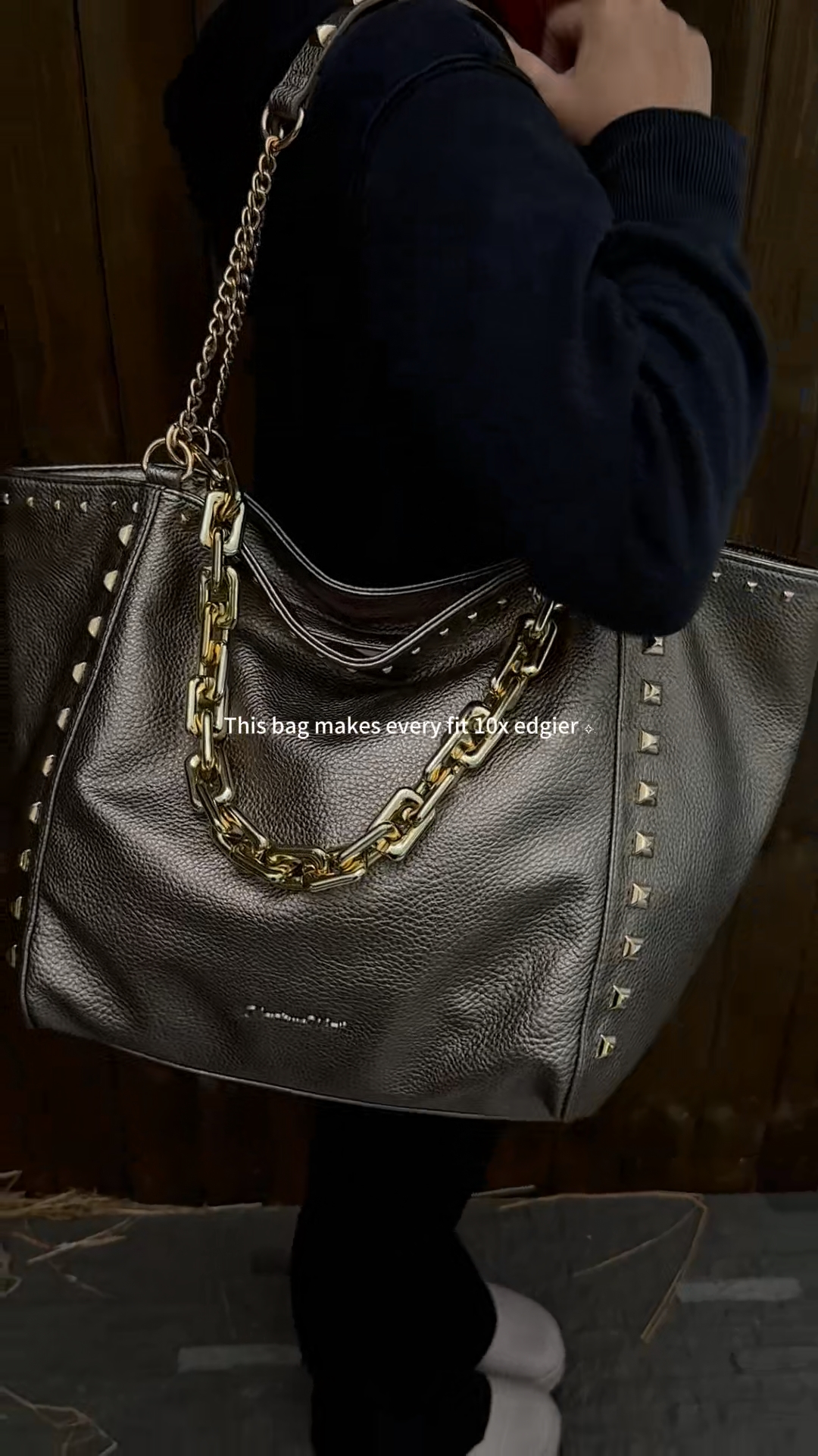 Bolso Tote Grande para Mujer Oversized con Cadena miniatura 7