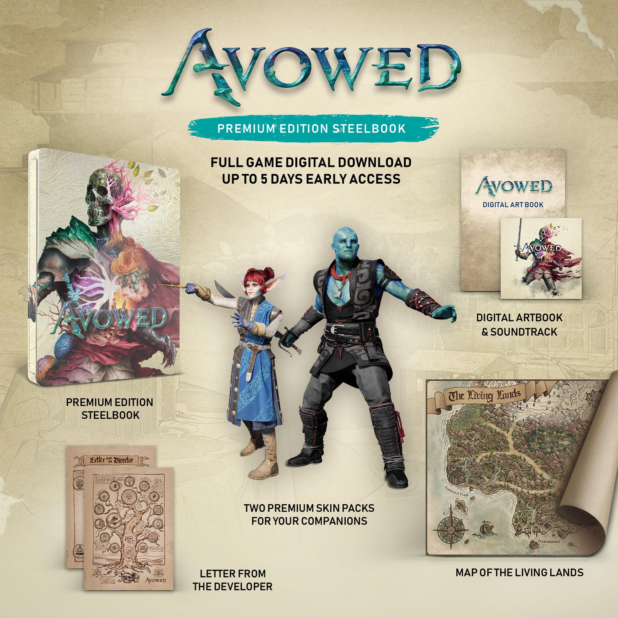Avowed – edycja premium SteelBook – Xbox Series X|S i Windows