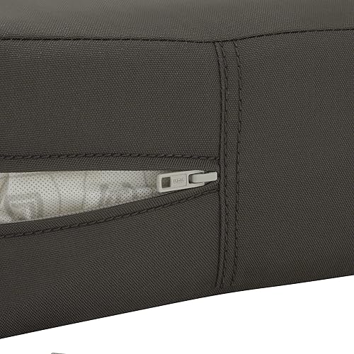 Miniatura 341 de Classic Accessories Ravenna - Cojín cuadrado para patio de 25 x 25 x 5 pulgadas, resistente al agua, con funda, para sillón de descanso, hongo