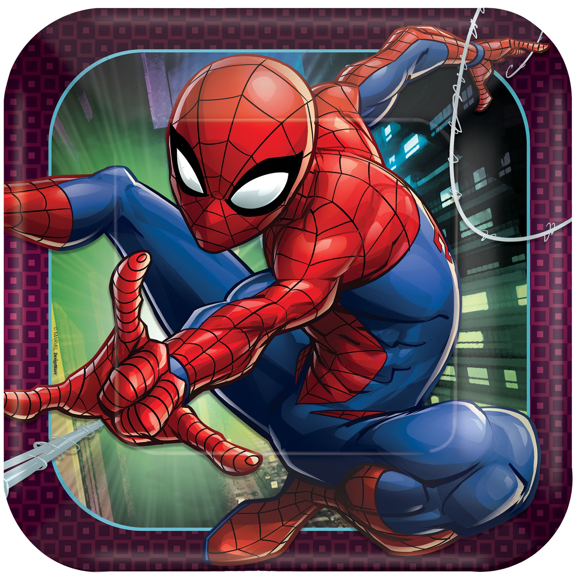 Assiettes Spider-Man amscan en carton pour fête thématique enfant