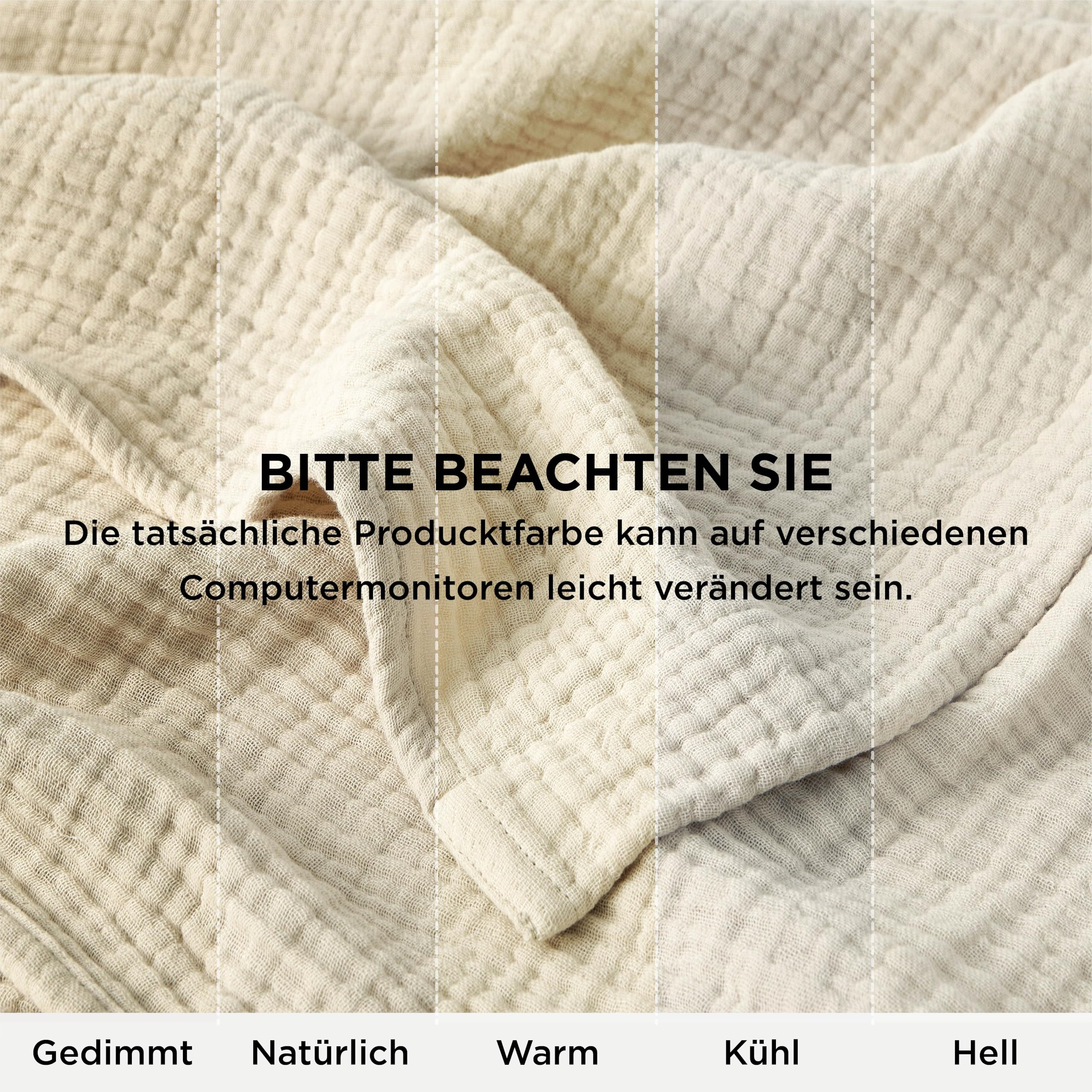BEDSURE Manta de muselina 100% de algodón - Manta para sofá, suave y ligera, para verano, color beige, 230x270 cm
