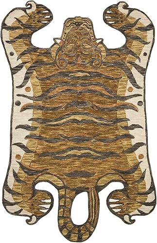 Loloi FEROFER-02GO004060 Feroz X Justina Blakeney Collection Area - Alfombra (4'0" x 6'0", oro)