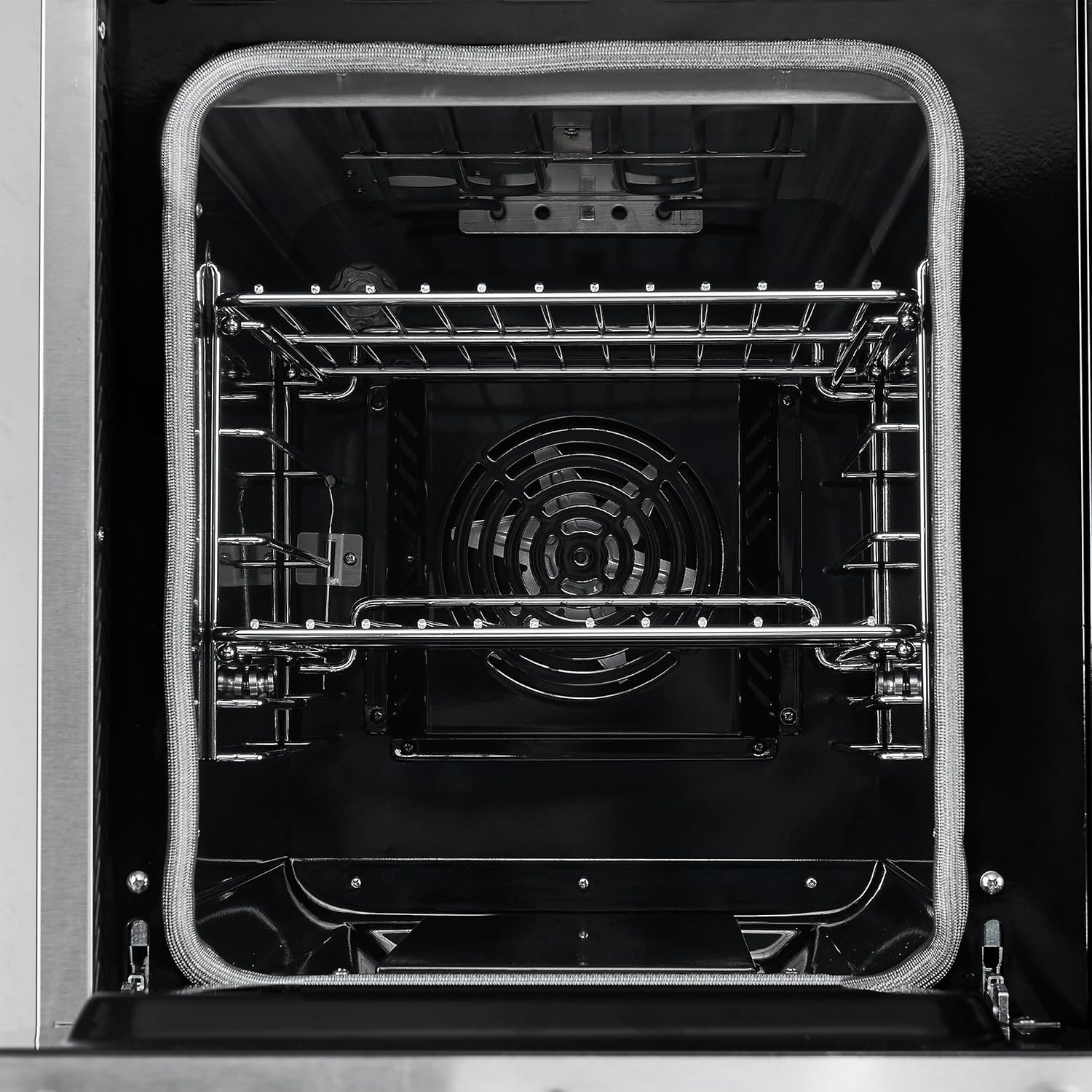 Forno Paolo 48" Electric Range w/ 7 Radiant Elements & 11,000W Cooktop, 6.70 cu. ft. True Convection Ovens w/Dual-Element Broiler, Ceramic Glass Cooktop & Hidden Bake Element - Stainless Steel