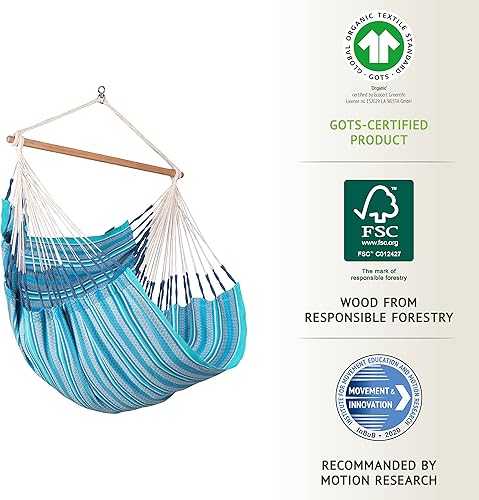 Vista 114 de LA SIESTA - Hamaca de algodón orgánico, modelo Habana Turrón