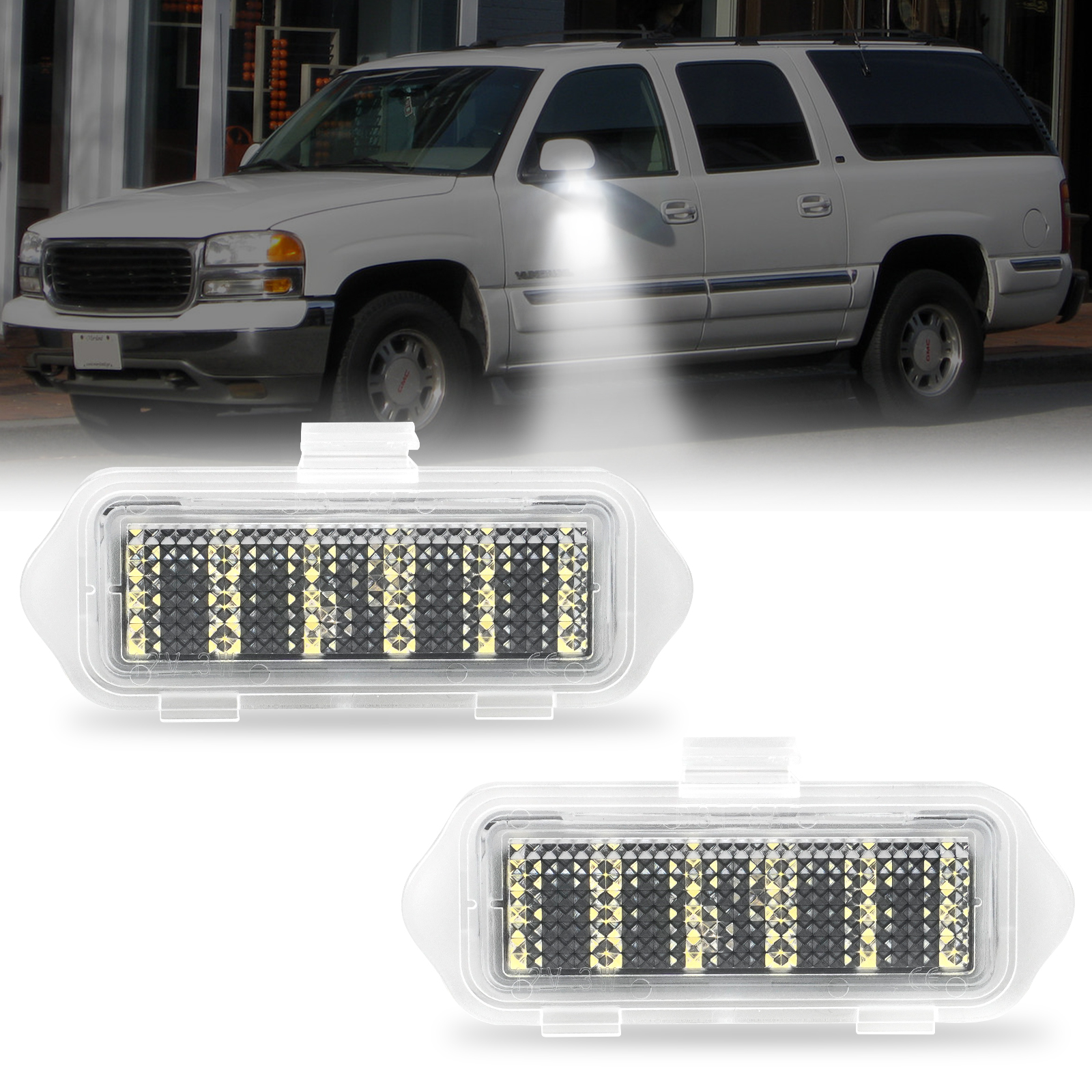 LED Side Mirror Puddle Lights For 03-06 Escalade Silverado Suburban Tahoe Sierra - Foto 11