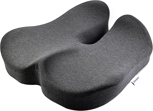 Cojín de asiento para silla de oficina, mejora la postura, ciática, coxis y alivio del dolor de espalda, cojín de asiento de automóvil, buen apoyo,