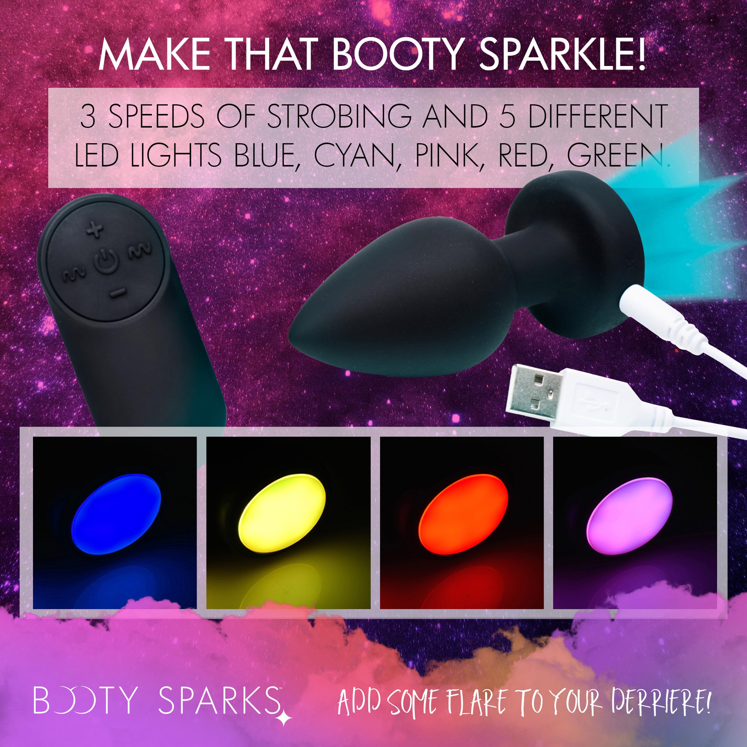 Amazon.com: 7X Light Up Rechargeable Anal Plug - Medium Black