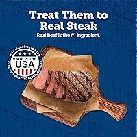 Vista 3 de Blue Buffalo True Chews Premium Jerky Cuts - Golosinas para perros, fabricadas en los Estados Unidos con ingredientes naturales, carne de res, bolsa