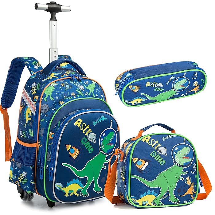 Buy 3PCS School Kids Rolling Backpack for Girls and Boys With Wheels