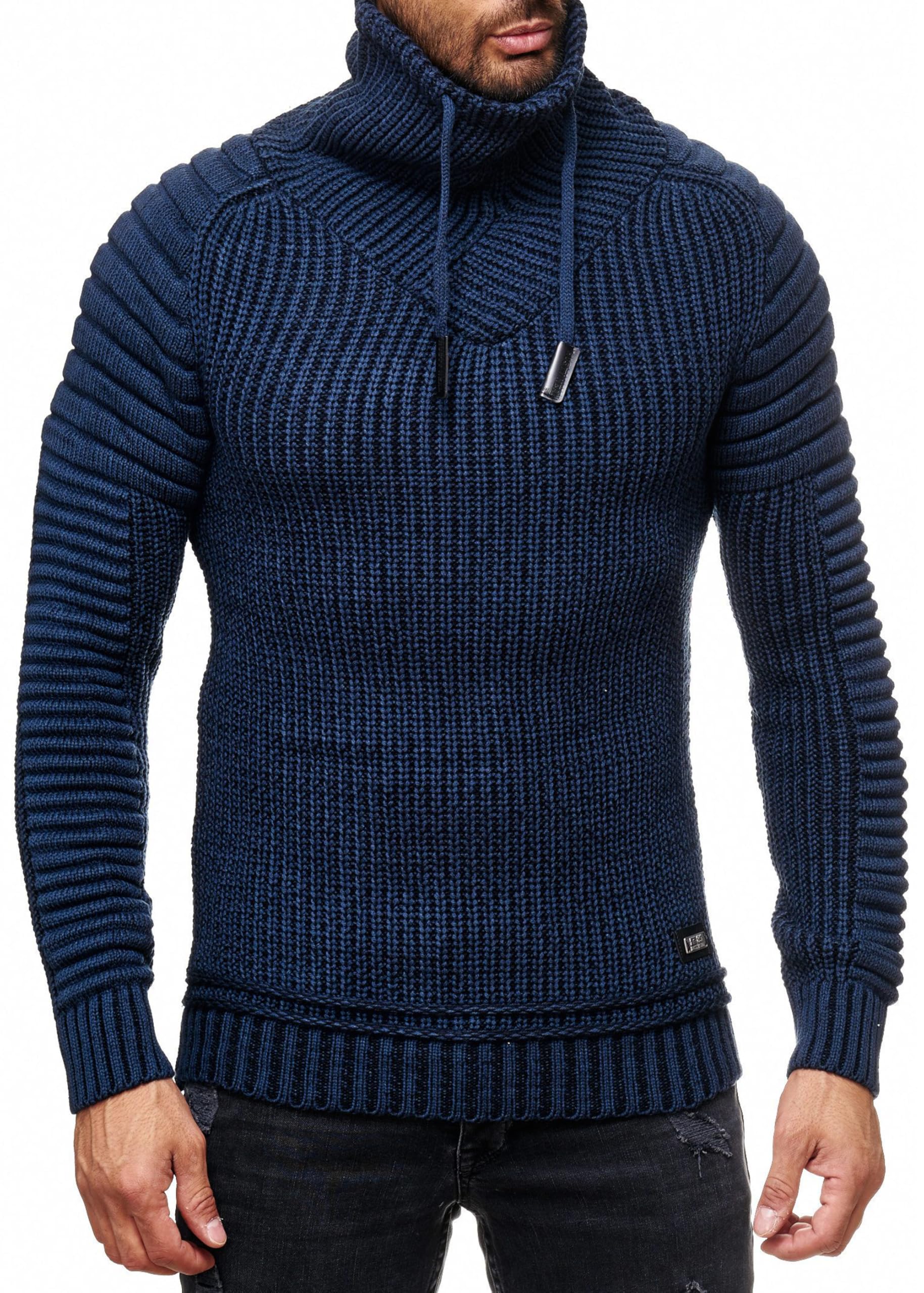Subliminal - Jersey de punto grande, cuello alto, estilo básico, jersey de punto de invierno, cuello de cal, manga larga, idea de regalo BX292