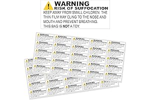Innovative Haus 20 labels x 50 Sheets (1,000 Total) Risk of Suffocation...