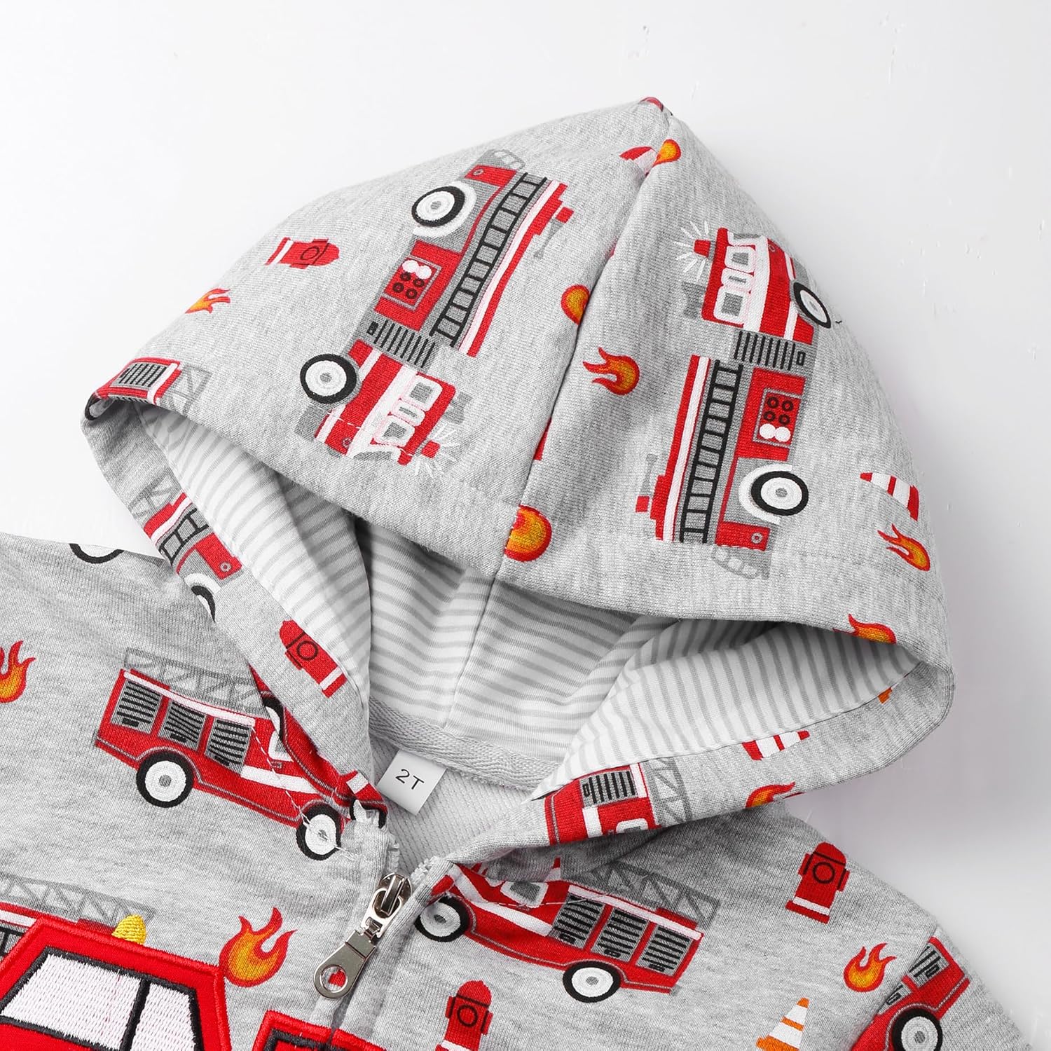 Akyzic Baby Boys Zip Up Hoodie Toddler Boys Jacket Cartoon Winter Long Sleeve Hooded Sweatshirt Tops Fall Coat Kids 2-7 Years - Image 4