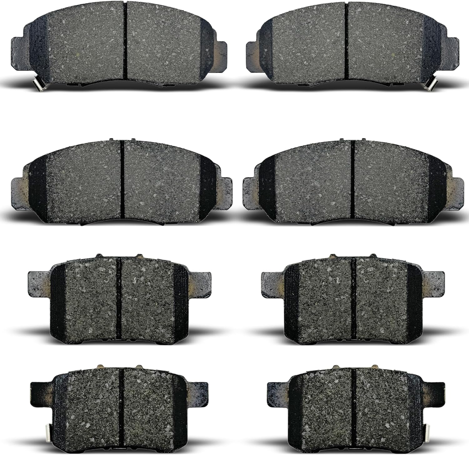 Front Rear Ceramic Disc Brake Pads Set Compatible with 2008-2012 Honda Accord EX/EX-L, for 2009-2014 Acura Tsx