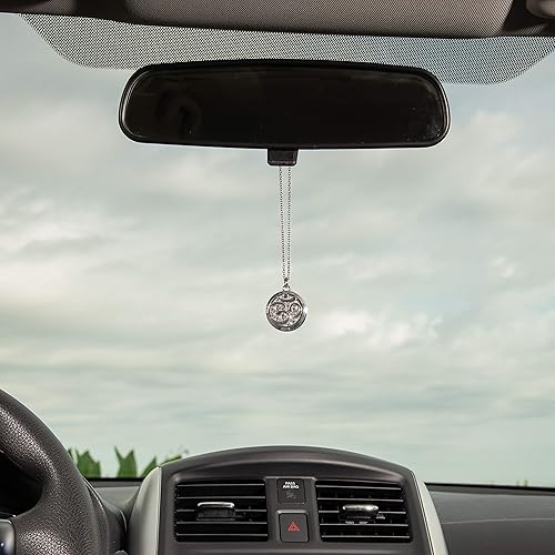 Miniatura 5 de Wild Essentials - Collar de plata Aum Om difusor de aceite esencial, 6 almohadillas de recambio, juego de regalo de aromaterapia relajante, cambio