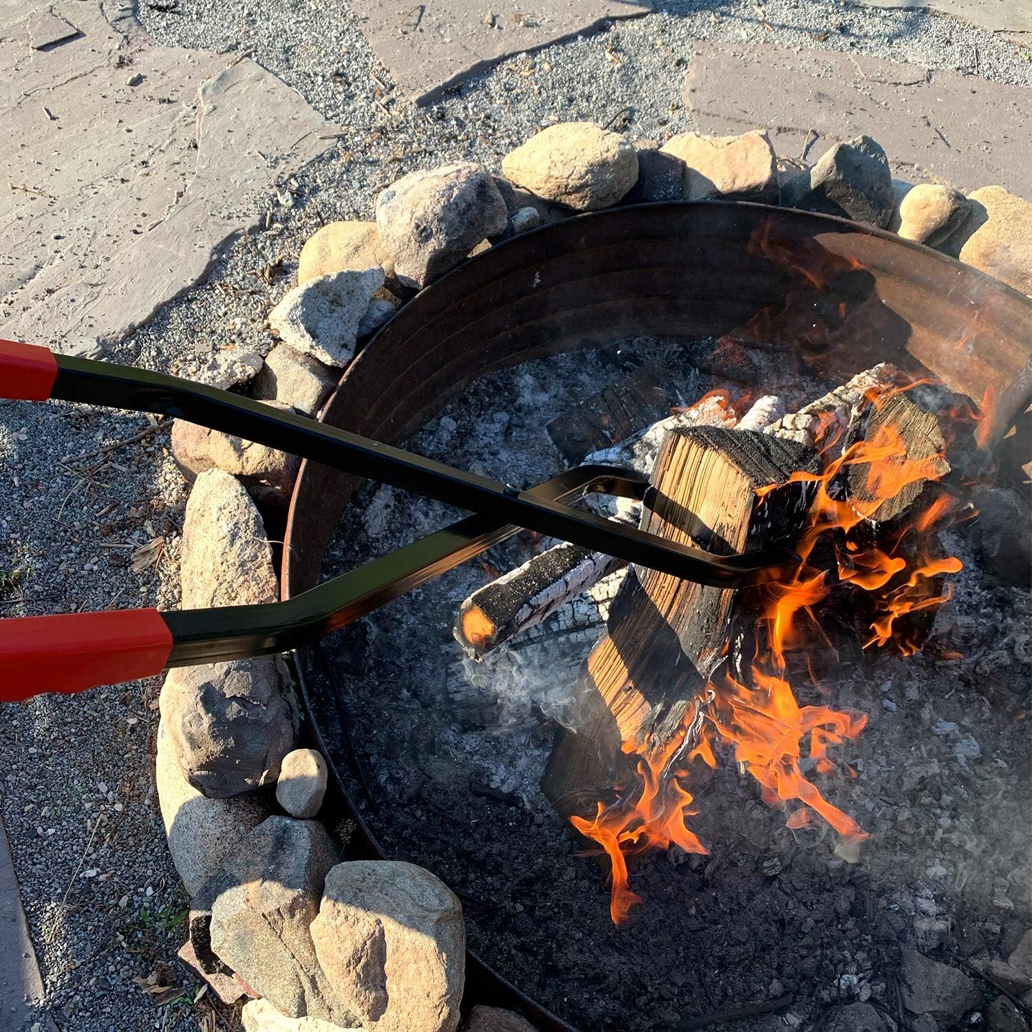 Log Claw 40 Inch | Heavy Duty Fire Tongs Firewood Grabber for Fire Pit Campfire Bonfire | Fireplace Tongs Log Grabber Claw for Indoor Outdoor Fireplace