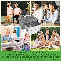 momii Prémium Rozsdamentes Acél Ebéd Doboz Felnőtteknek és Gyerekeknek - Bento Box Rekeszekkel, Hordtáskával és Evőeszközökkel, 800ml, Fehér 7