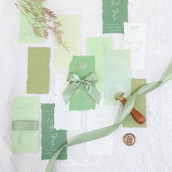MAYREEL Sage Green Satin Ribbon 7/8 Inch Olive Double Faced 50 Yards | Gift Wrapping, Hair Bows, Bridal Bouquets, Invitation Bands, Party Decor, Large Gift Boxes, Sewing Crafts, Home Decoration