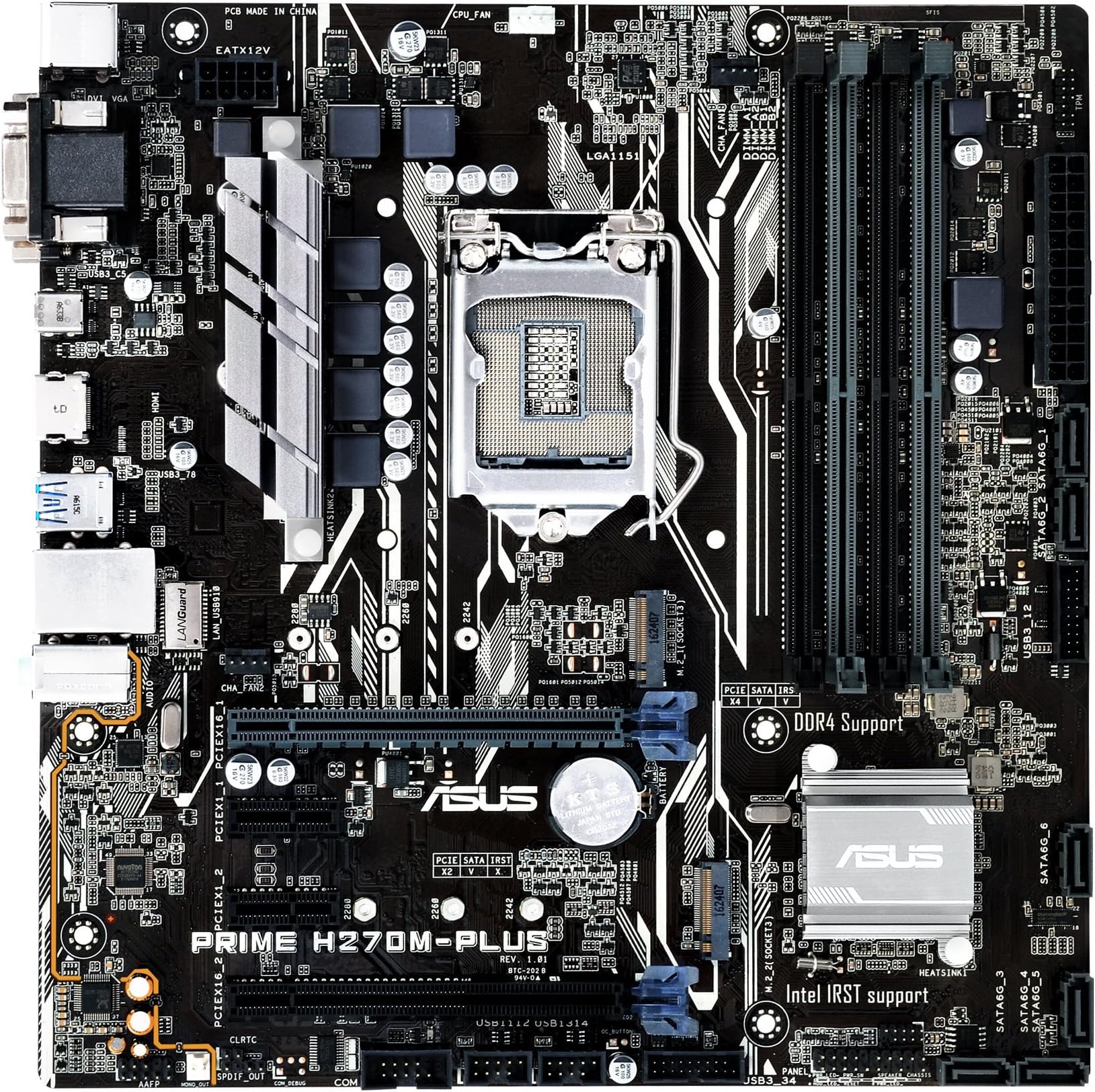 ASUS Prime H270M-PLUS/CSM LGA1151 DDR4 HDMI DVI VGA M.2 H270 mATX Motherboard with USB 3.1