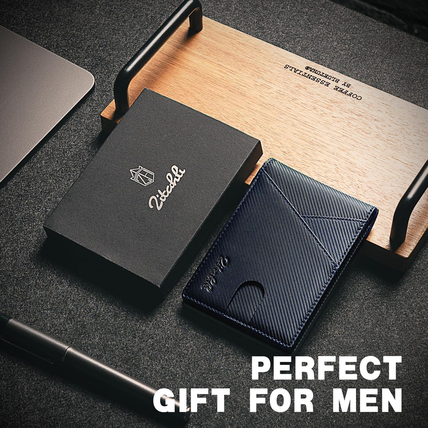 Zitahli Wallet for Men - with Money Clip Slim Leather Slots Credit Card Holder RFID Blocking Bifold Minimalist Wallets with Gift Box - Image 4