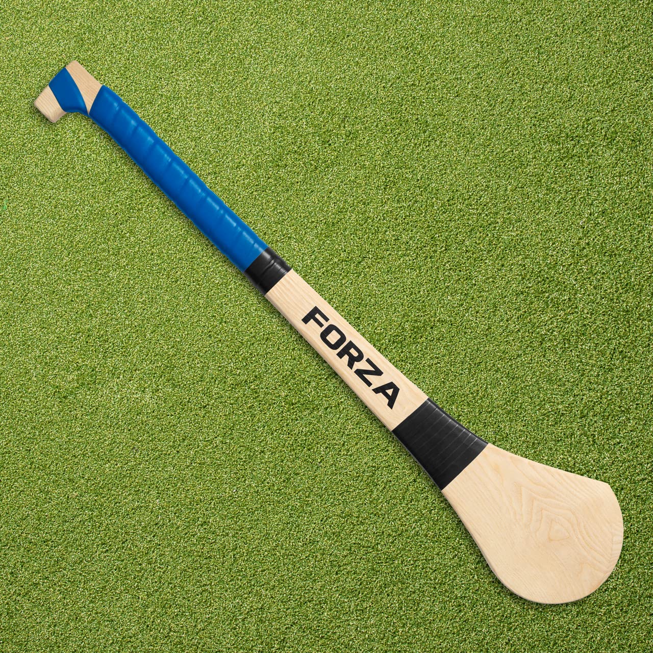 FORZA Ash Wood Hurling Stick - GAA Hurling & Camogie Stick [5 Sizes] (Blue, 32in)