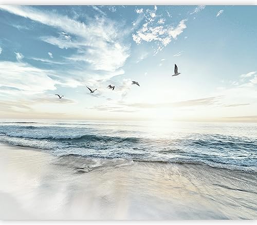 artgeist Mural de pared Playa del mar, 116 x 83 pulgadas, papel tapiz autoadhesivo removible de gran tamaño para decoración de pared, diseño de