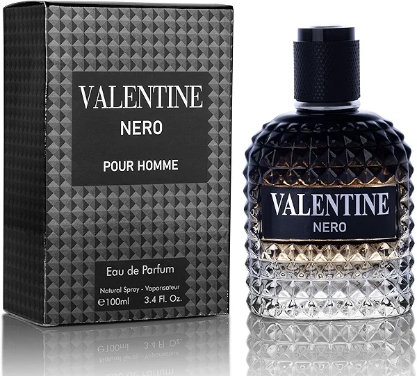 URBAN COLLECTION Valentine Nero for Men - Woody Aromatic Fragrance with Floral and Mineral Notes - Masculine Scent - 100ml