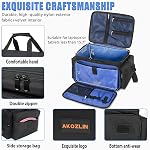 AKOZLIN DJ Cable File Bag with Detachable Dividers and Bottom Cable Bags for Musicians Travel Gig Bag for 15.6" Laptop,Professional DJ Gear, Sound Instrument and Music Equipment Accessories