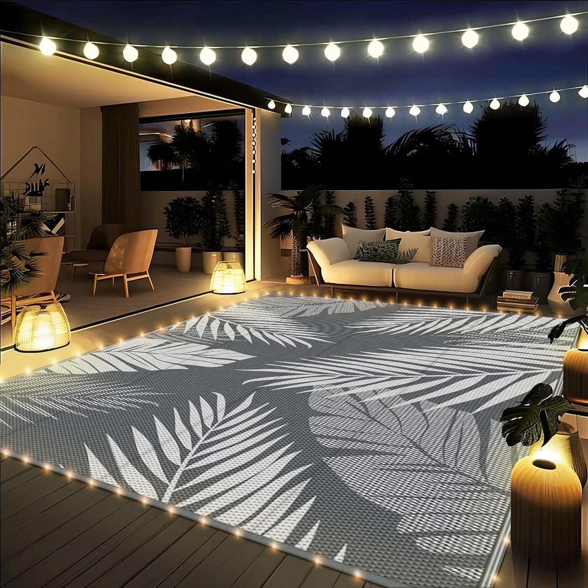 GENIMO Outdoor Rug Waterproof Plastic Rugs