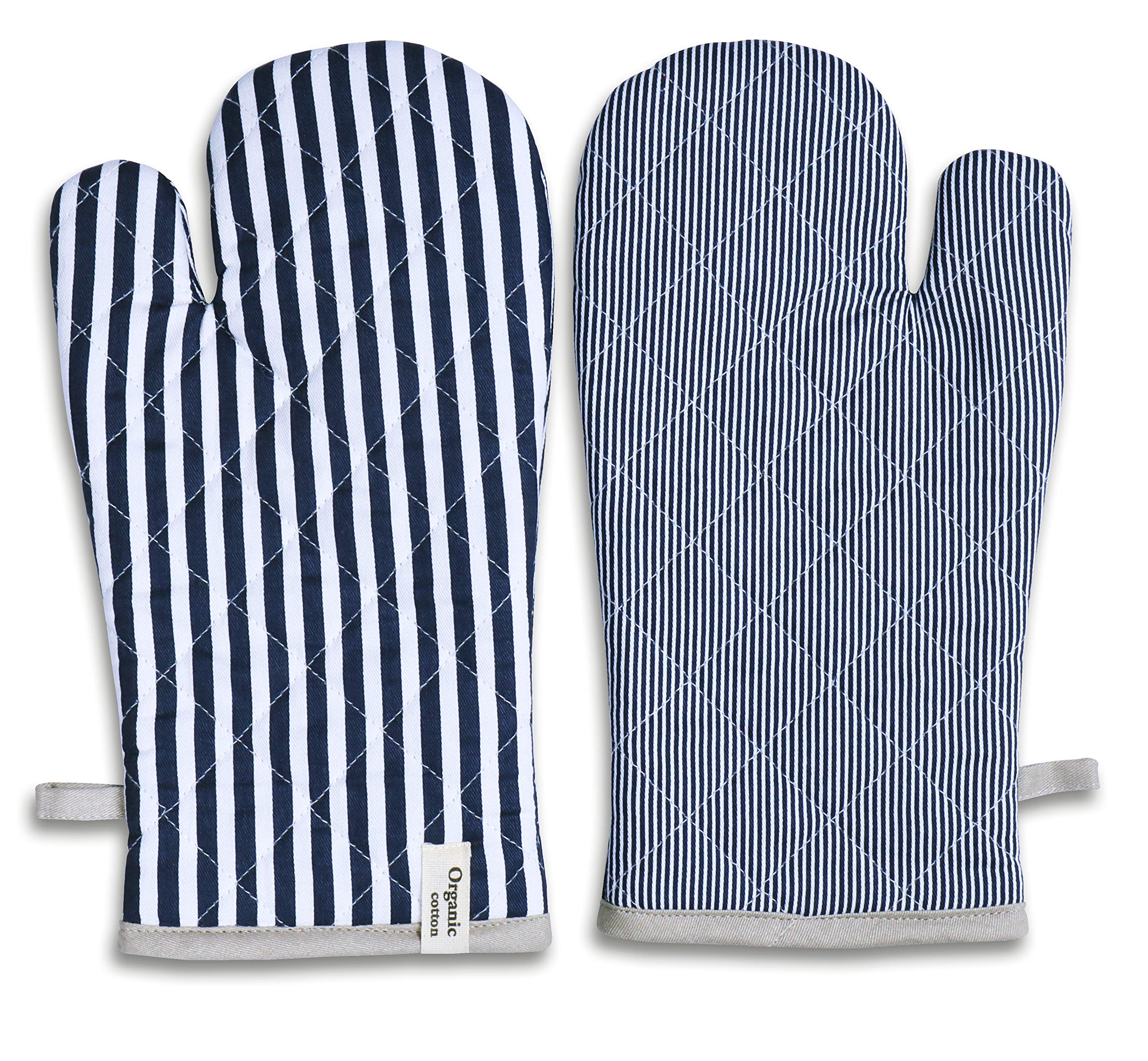 AMOUR INFINI Topflappen & Ofenhandschuh Set – Hitzebeständig, Baumwolle, Blumenmuster