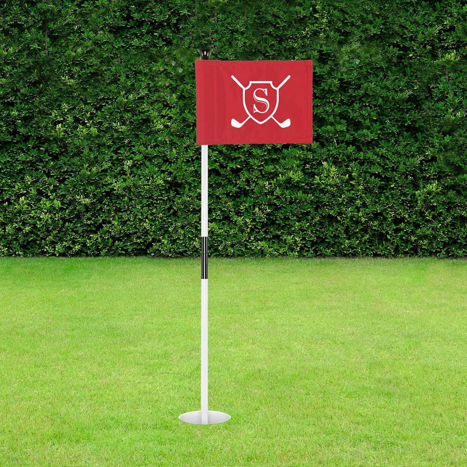 POP'S Golf Flags - Custom Letter Crest Putting Green Flag - 6" x 9" - Personalized/Nylon Putt Pin Golf Flag