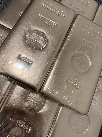 5kg (5000g) .999 Pure Copper Bullion Bar