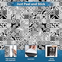 Vista 7 de Azulejo protector contra salpicaduras para cocina, azulejos de pared de baño de metal cepillado para despegar y pegar, salpicaduras traseras