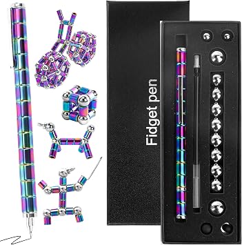 EWPJDK Magnet Fidget Pen Toys Fidget Toys Magnetic Pen Funny Pens Gifts for Teen Boys Teen Girls Gifts for Girls Multicolor