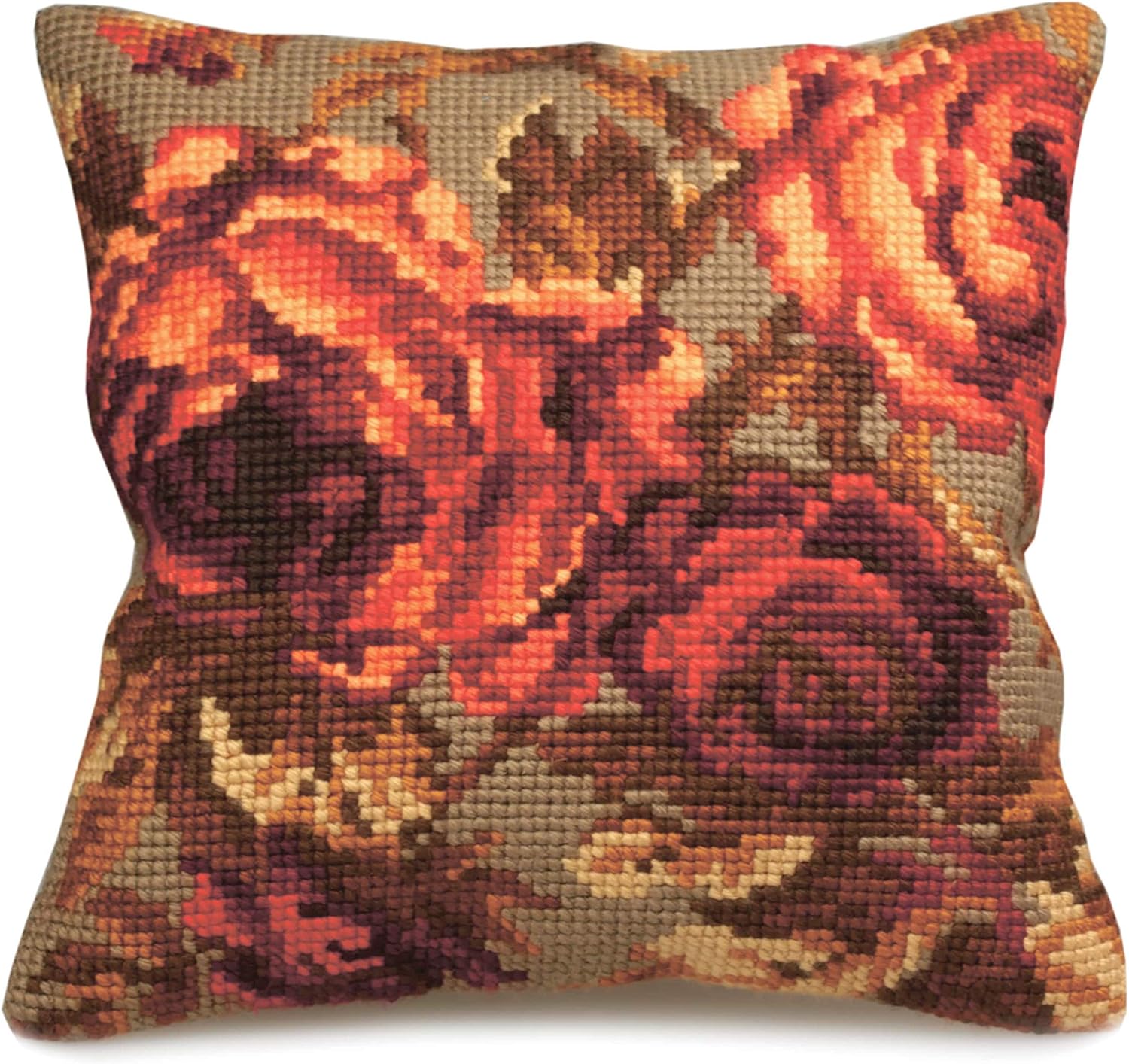 Rose Chou Droite Cushion Front - Cross Stitch Kit